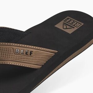 Reef Men's Black and Brown Flip-Flops